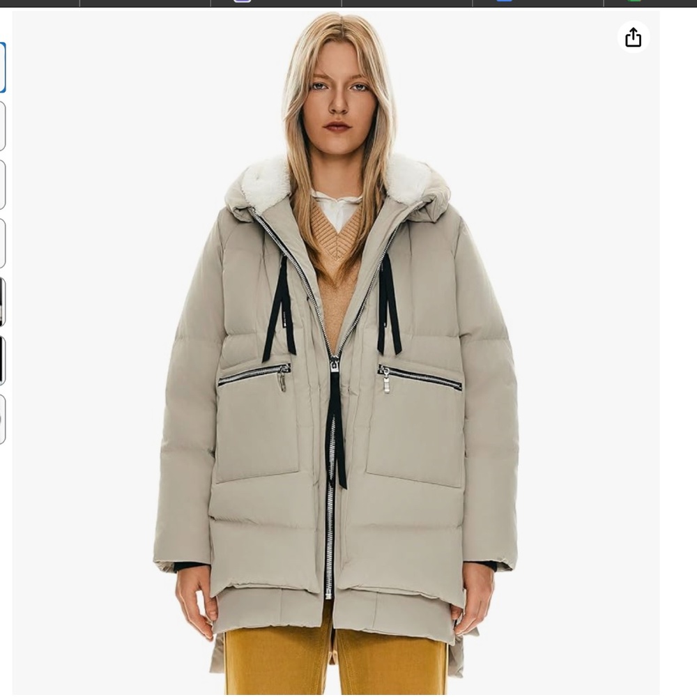 !!SOLD!! Orolay Women's Thickened Down Jacket (Beige) NWOT